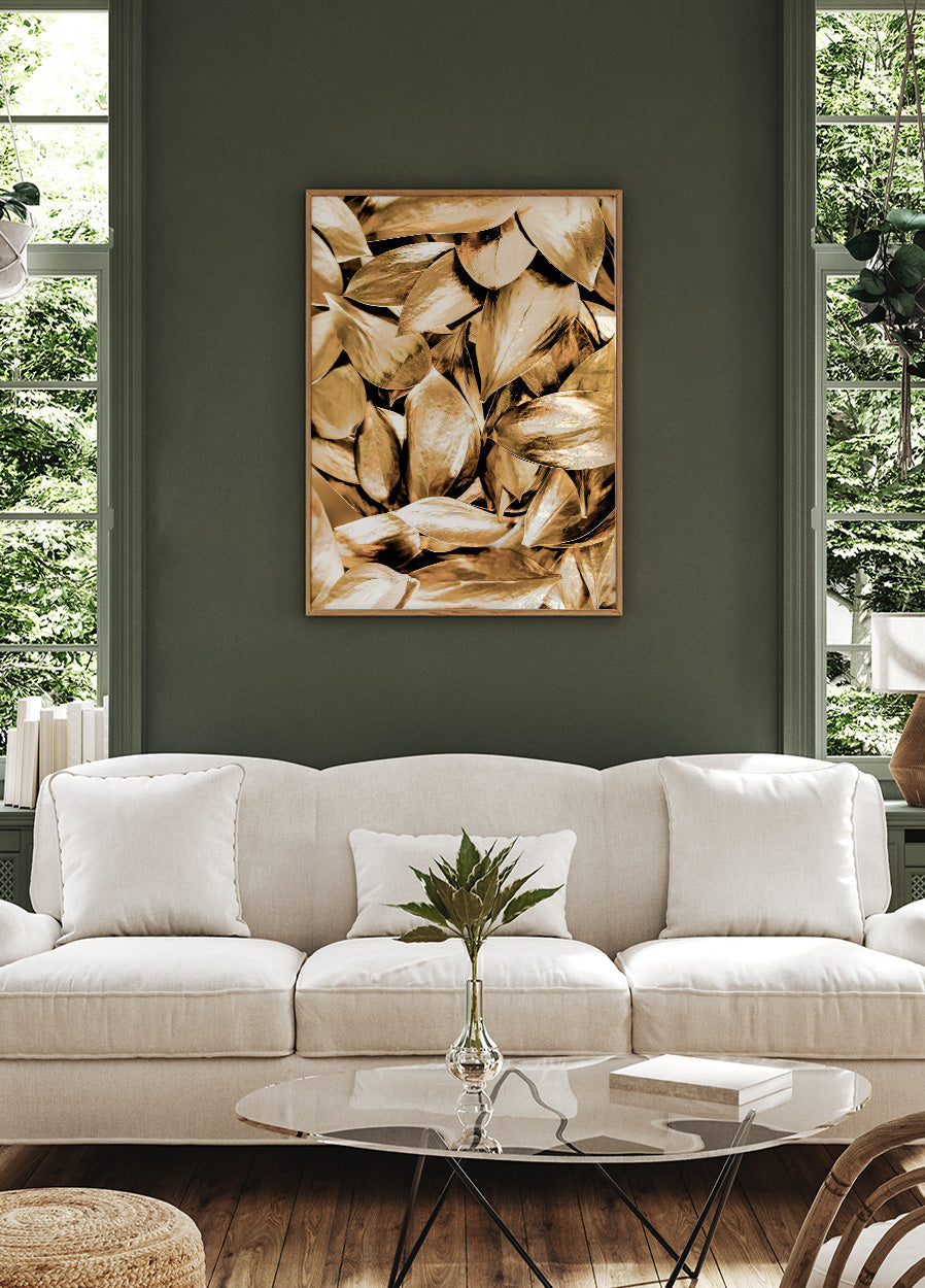 Poster mit goldenen Blättern - Posterbox.no