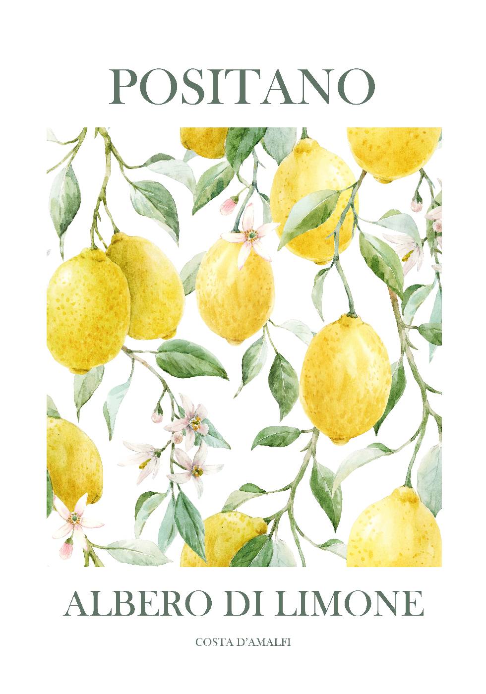 Positano Lemon Poster - Posterbox.no