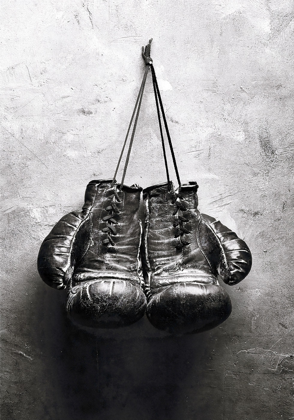 Poster mit abgenutzten Handschuhen - Posterbox.no
