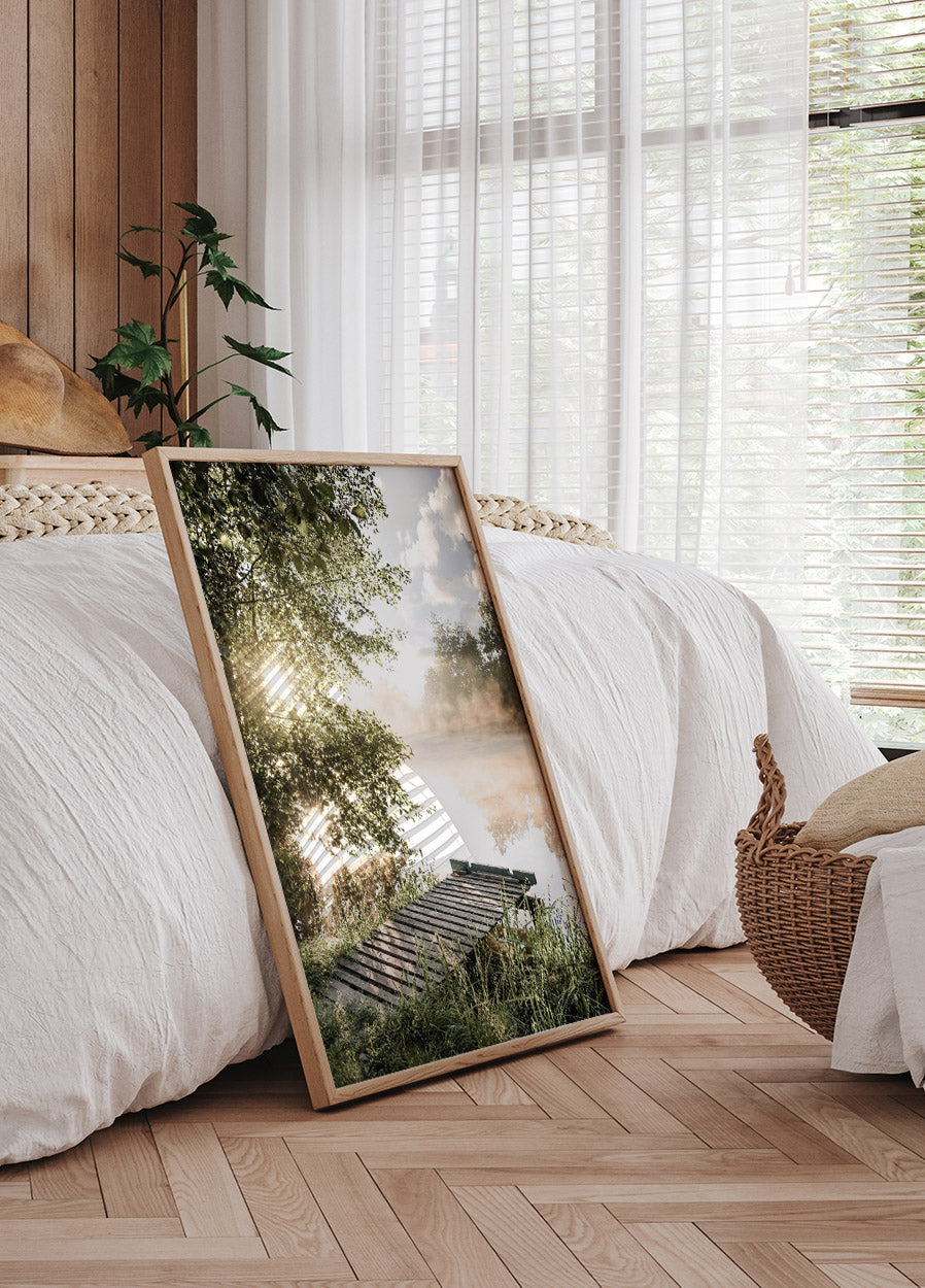 Poster „Nebliger Sommersee“ - Posterbox.no