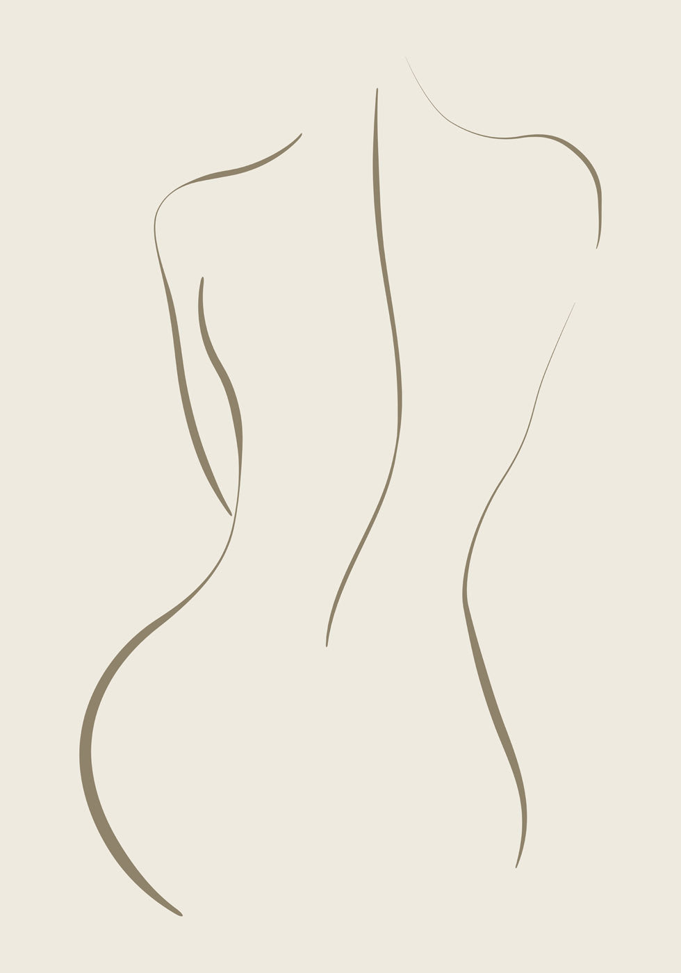 Frau Strichzeichnung Poster - Posterbox.no