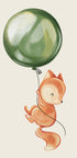 Kinderzimmerposter „Fox Holding Balloon“ - Posterbox.no