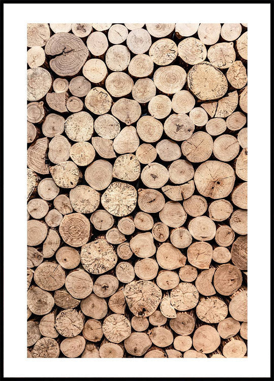 Holzscheite Poster - Posterbox.no