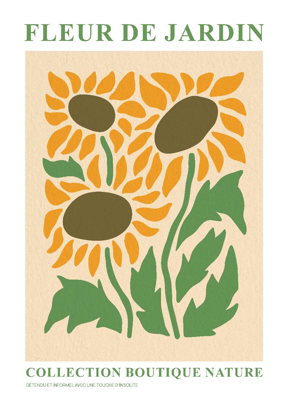 Natürliche Eleganz: Fleur de Jardin Botanique v3 Poster - Posterbox.no
