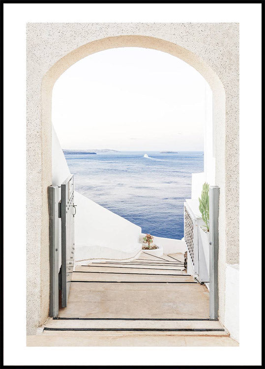 Santorini Griechenland Treppe Poster - Posterbox.no