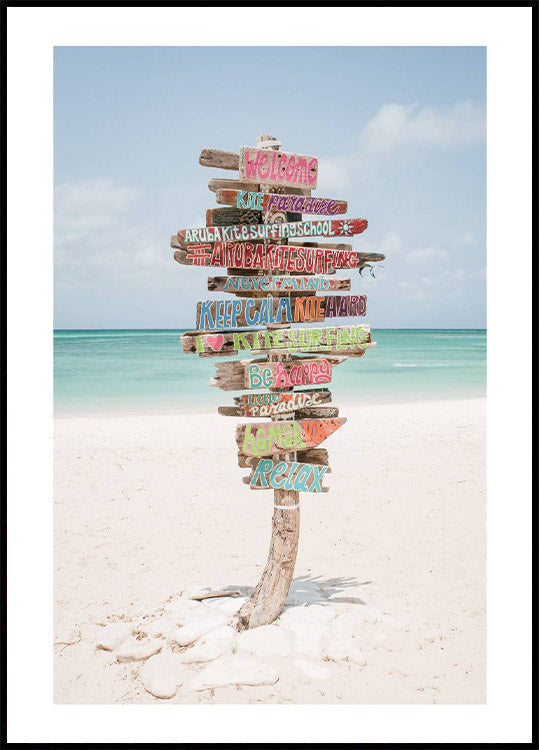 Strandschild-Poster - Posterbox.no