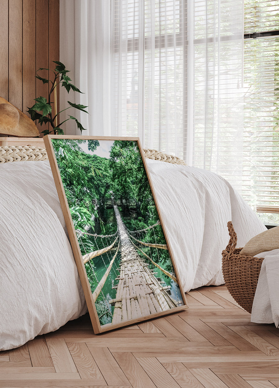 Bambus-Hängebrücke-Poster - Posterbox.no
