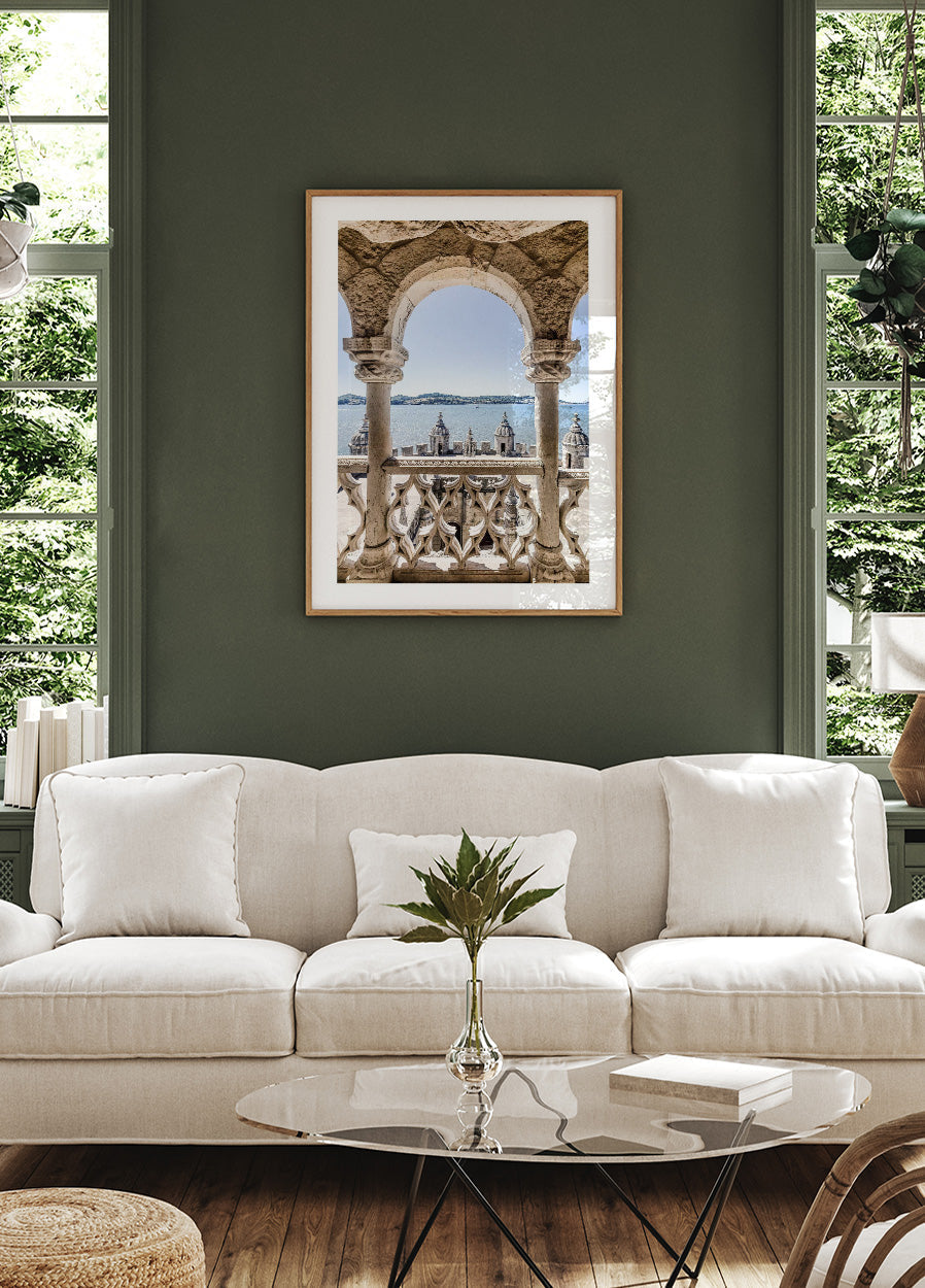 Balkon zum Fluss Tejo Portugal Poster - Posterbox.no