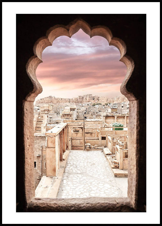 Indien Jaisalmer City & Fort At Sunset Poster - Posterbox.no