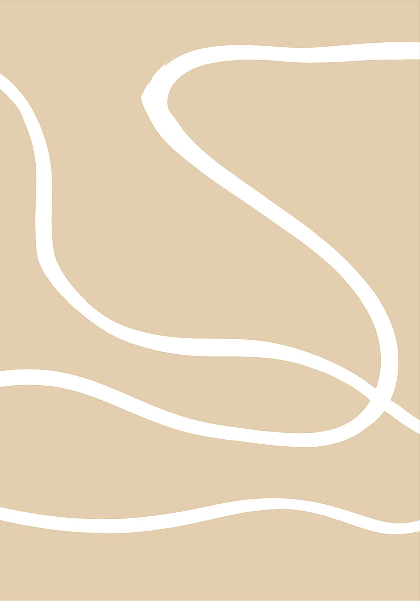 Beige Linien 01 Poster