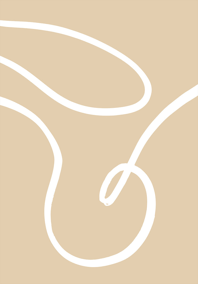 Beige Linien 02 Poster