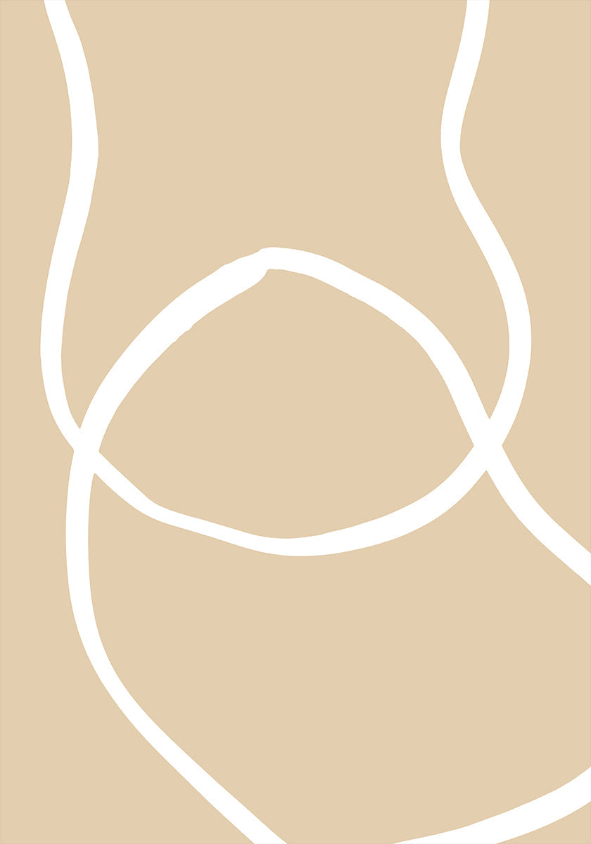 Beige Linien 04 Poster
