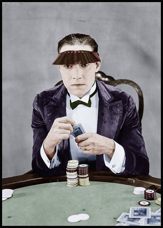 Spieler am Kartentisch Vintage Poster - Posterbox.no