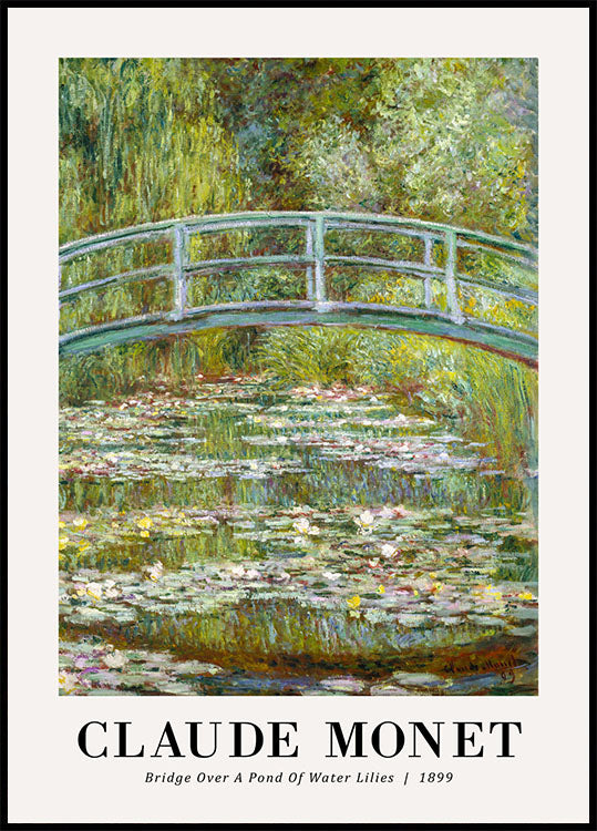 Brücke über einen Teich 1899 Poster von Claude Monet - Posterbox.no