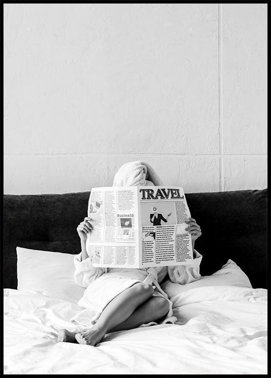 Poster „Lesen im Bett“ - Posterbox.no