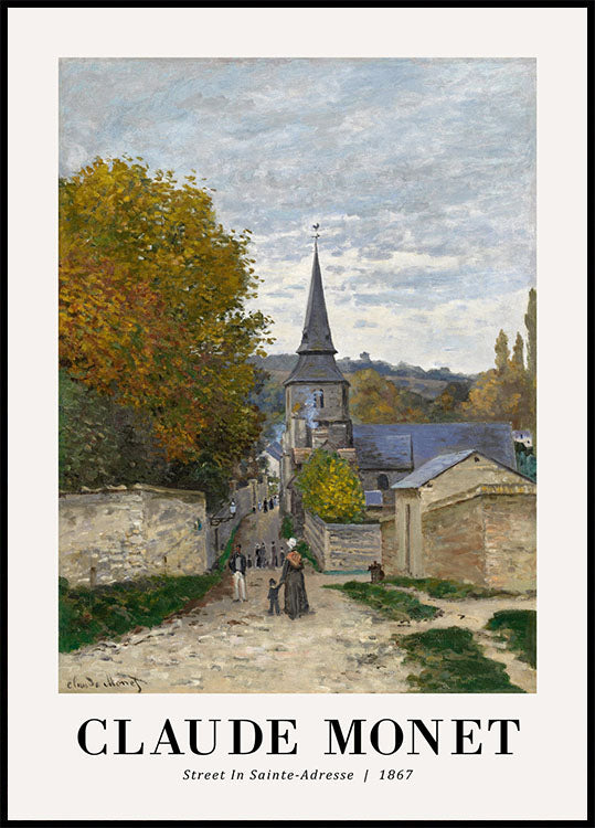Straße in Sainte-Adresse 1867 Poster von Claude Monet - Posterbox.no