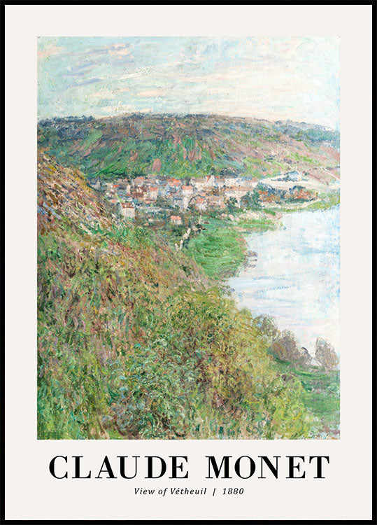 Ansicht von Vetheuil 1880 Poster von Claude Monet - Posterbox.no