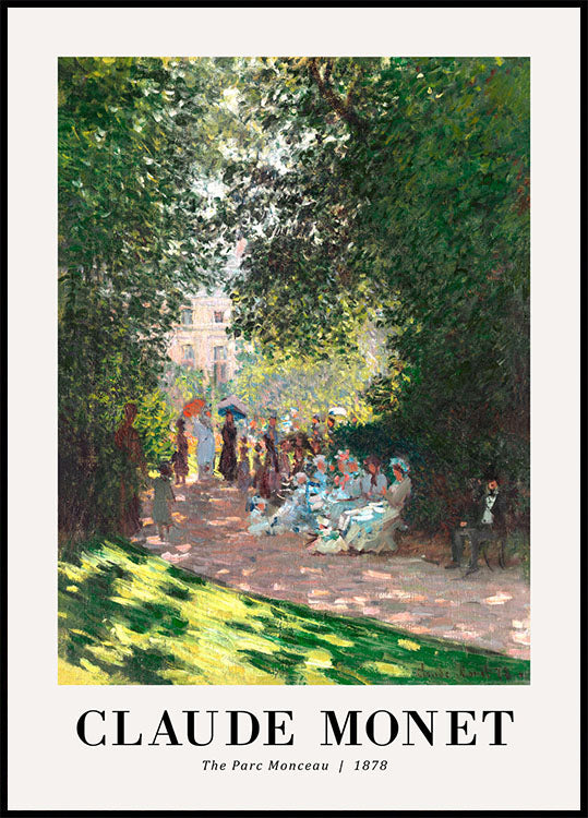 Der Parc Monceau 1878 Poster von Claude Monet - Posterbox.no