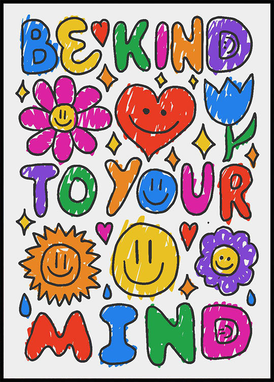 Be Kind To Your Mind Poster - Posterbox.no