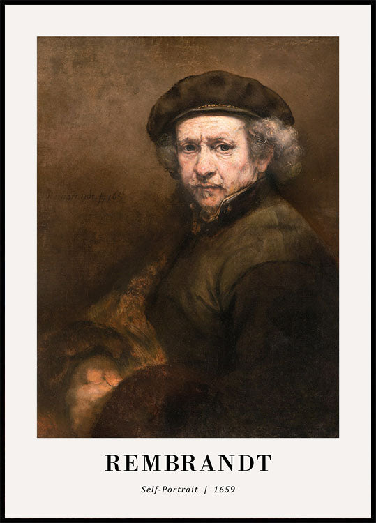Selbstporträt 1659 von Rembrandt Poster - Posterbox.no