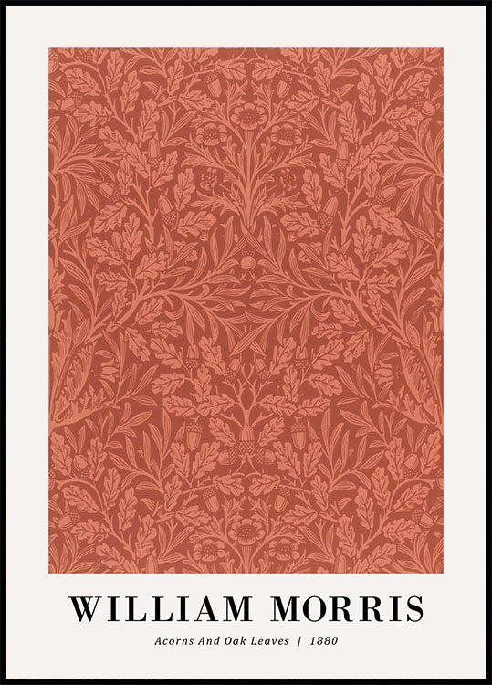 William Morris Eicheln und Eichenblätter 1880 Poster - Posterbox.no