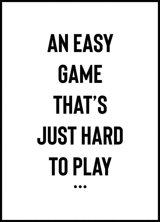 Ein einfaches Spiel-Poster - Posterbox.no