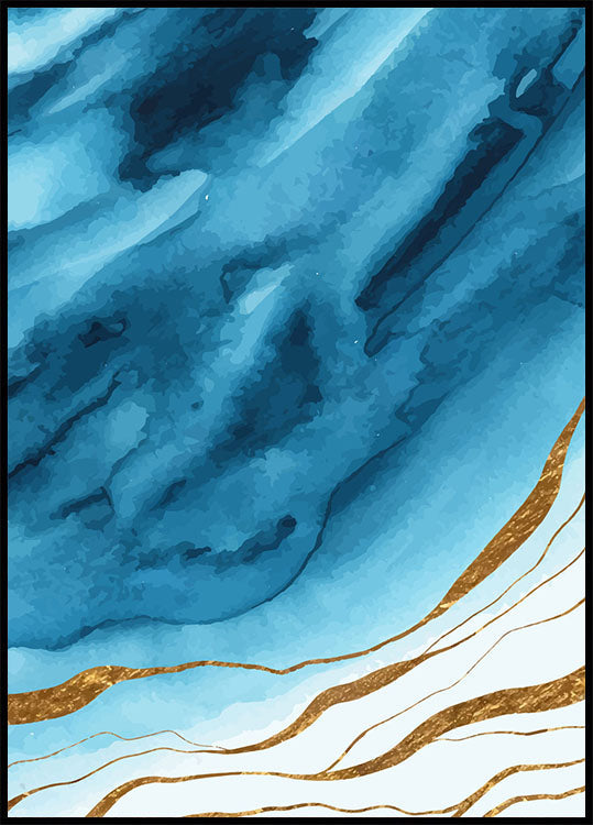 Aquarell verblasstes braunes Poster - Posterbox.no