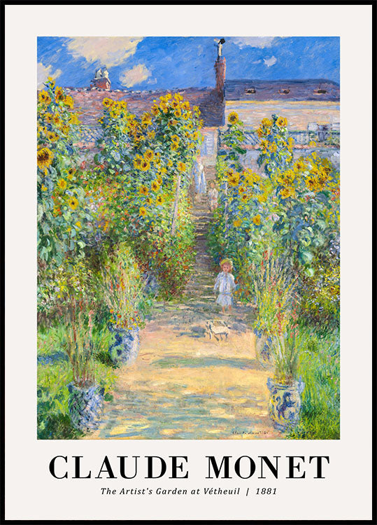 Der Garten des Künstlers 1881 Poster von Claude Monet - Posterbox.no