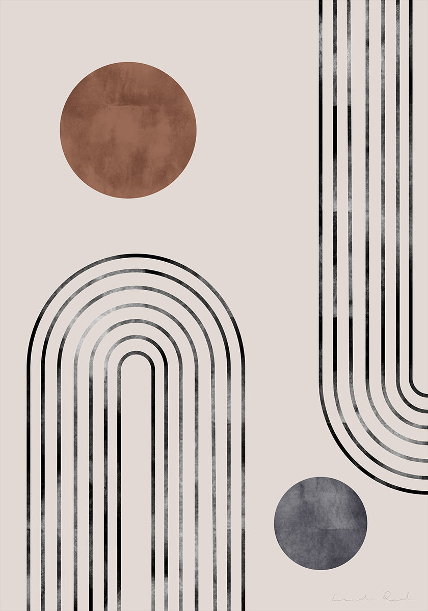 Poster „Bögen und Knospen“.