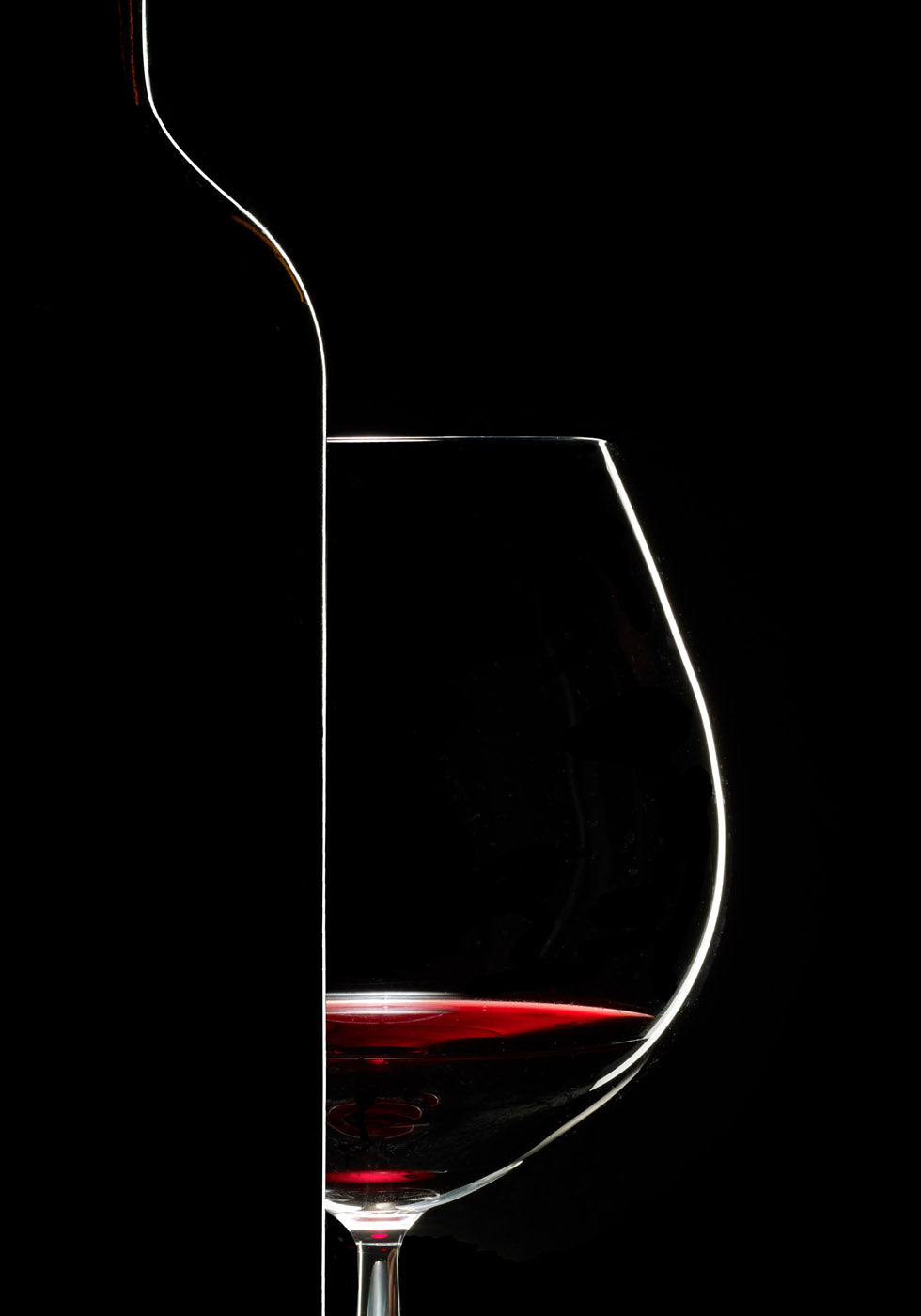 Poster „Rotwein und Flasche“ - Posterbox.no