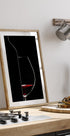 Poster „Rotwein und Flasche“ - Posterbox.no