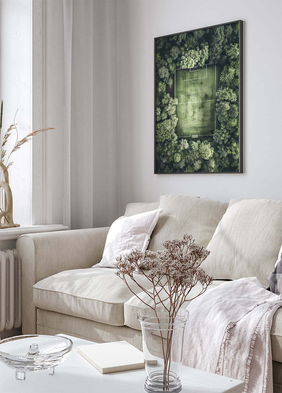 Grünes Fußballplatz-Poster - Posterbox.dk