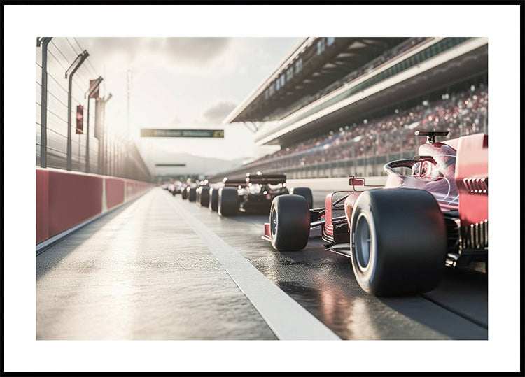 Rotes Rennwagen-Poster - Posterbox.dk