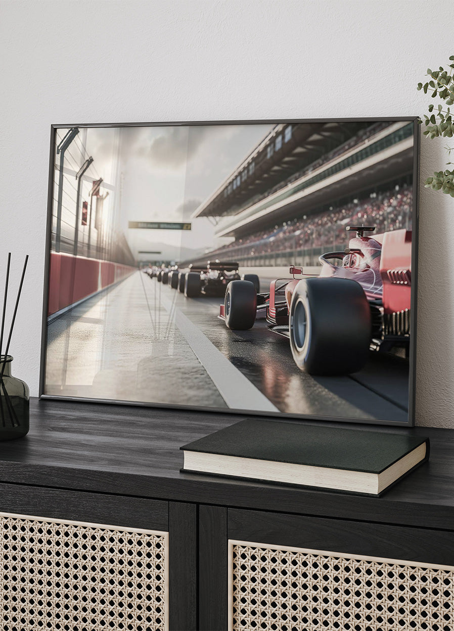 Rotes Rennwagen-Poster - Posterbox.dk