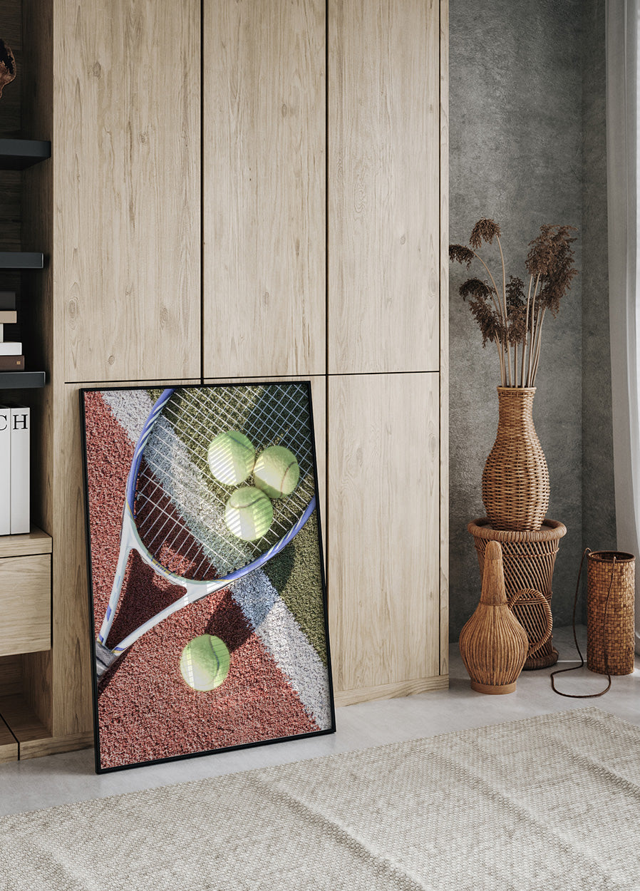 Tennisschläger und Bälle Poster - Posterbox.dk