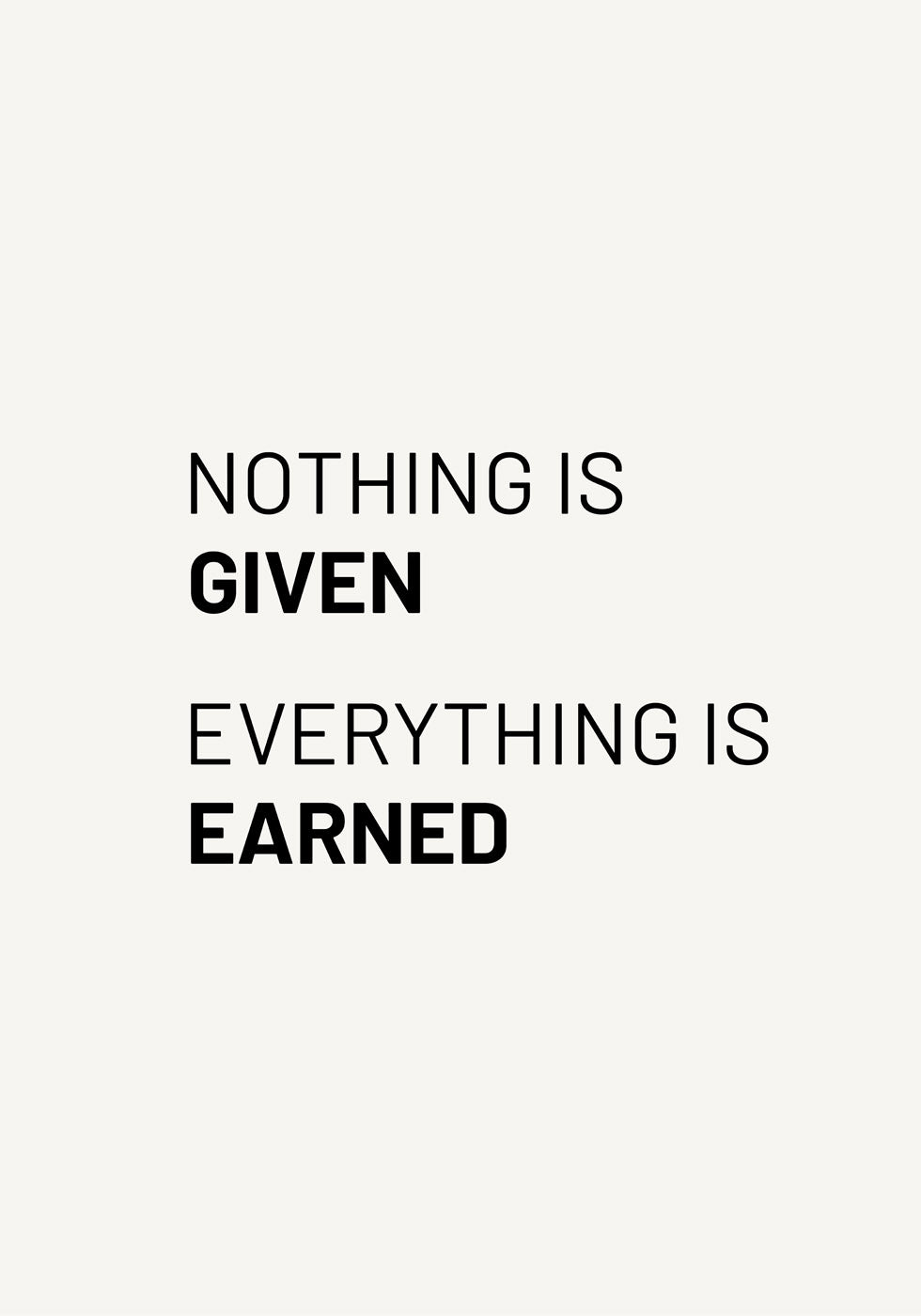 Nichts ist gegeben Poster - Posterbox.no