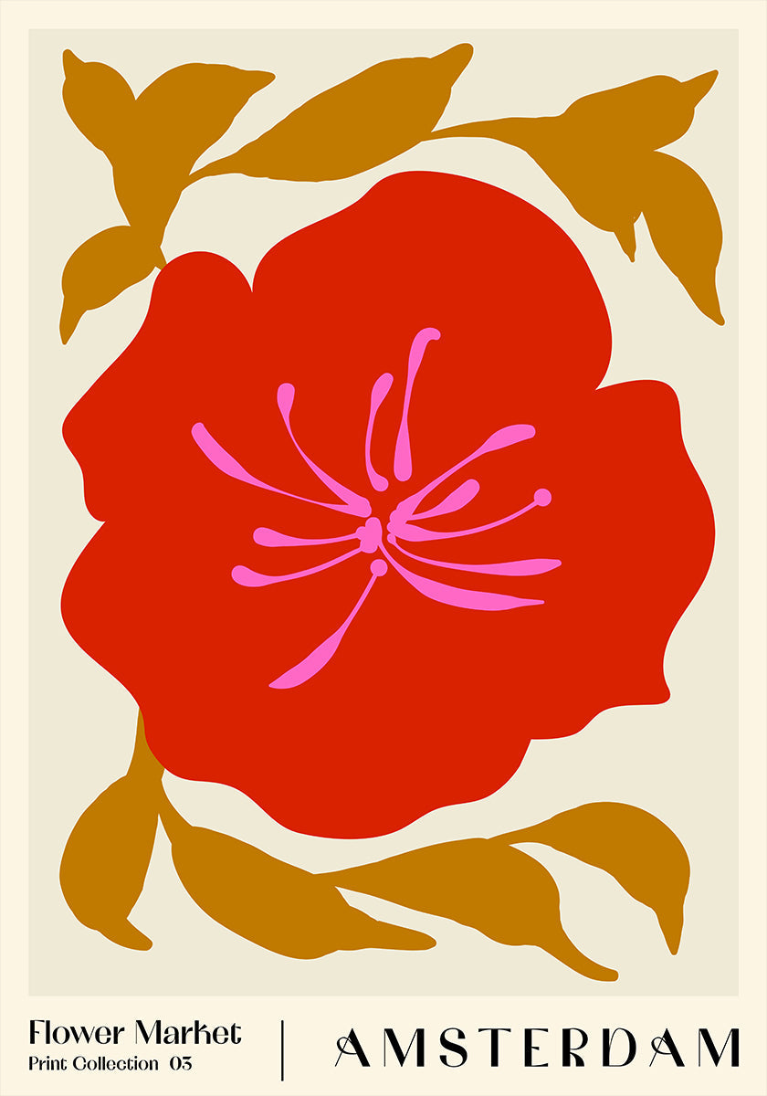 Blumenmarkt. Amsterdam-Plakat