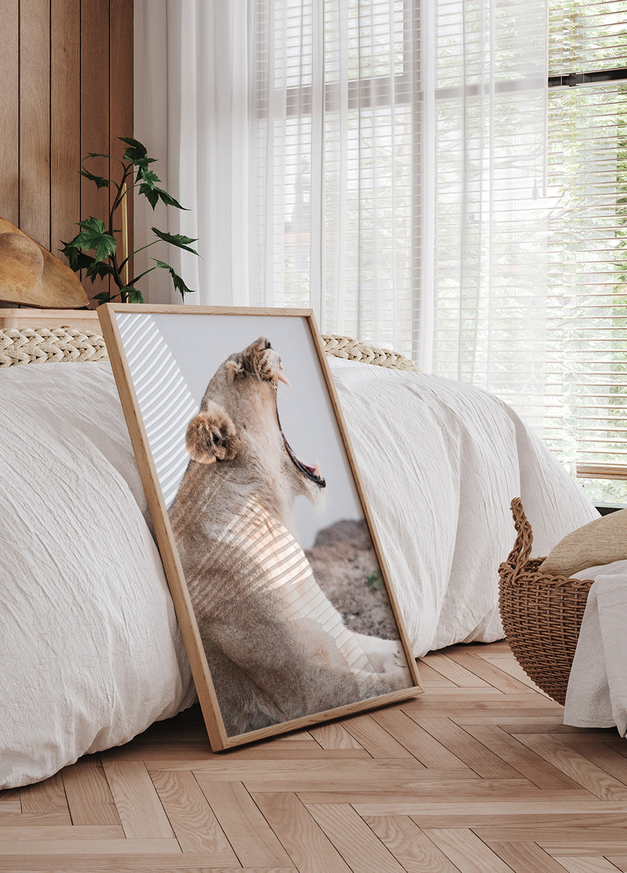 Löwin brüllen Poster - Posterbox.dk