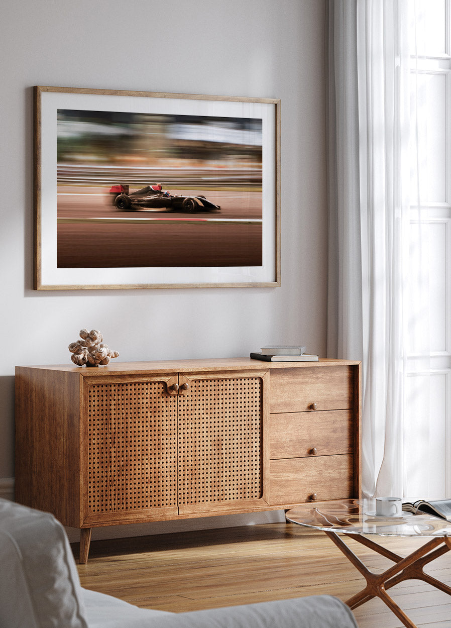 F1-Auto in Bewegung Poster - Posterbox.no