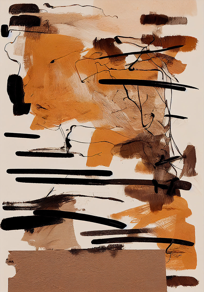 Poster „Erdige Striche“.