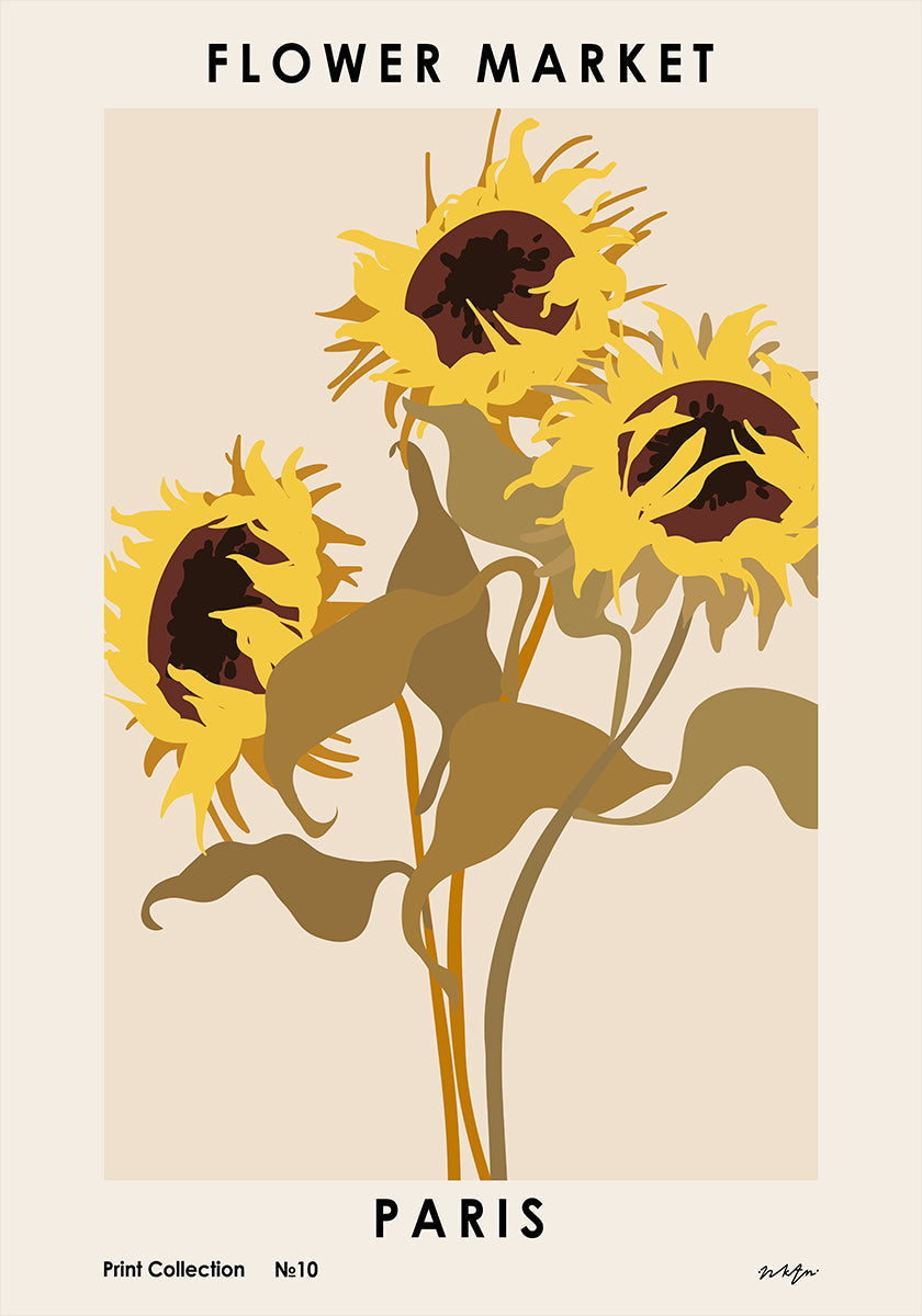 Blumenmarkt. Paris-Plakat