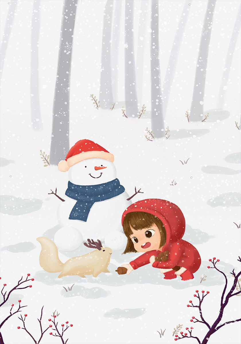 Fröhliches Winterplakat