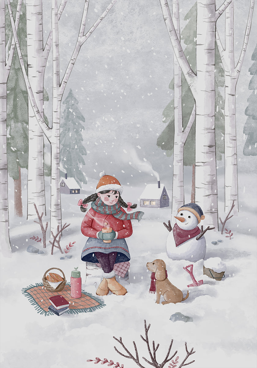 Wintermädchen-Poster