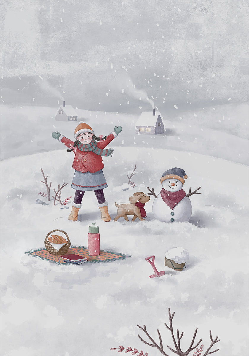 Wintermädchen-Poster