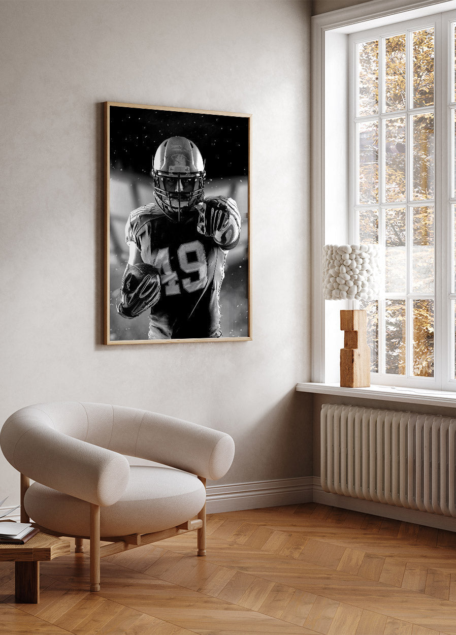 American-Football-Spieler-Poster - Posterbox.no