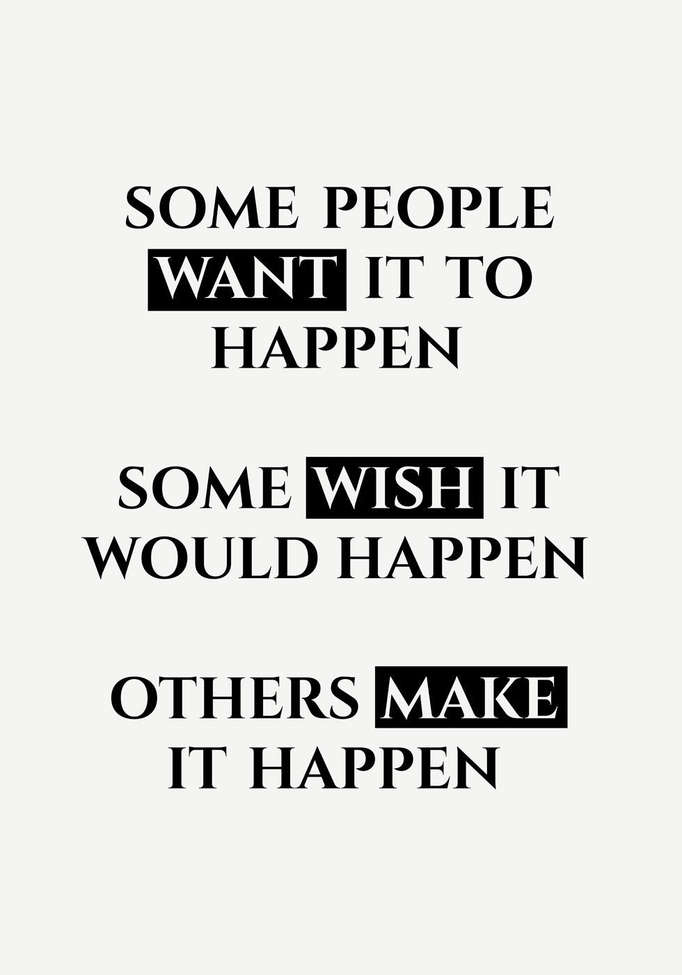 Make it Happen Poster - Posterbox.no