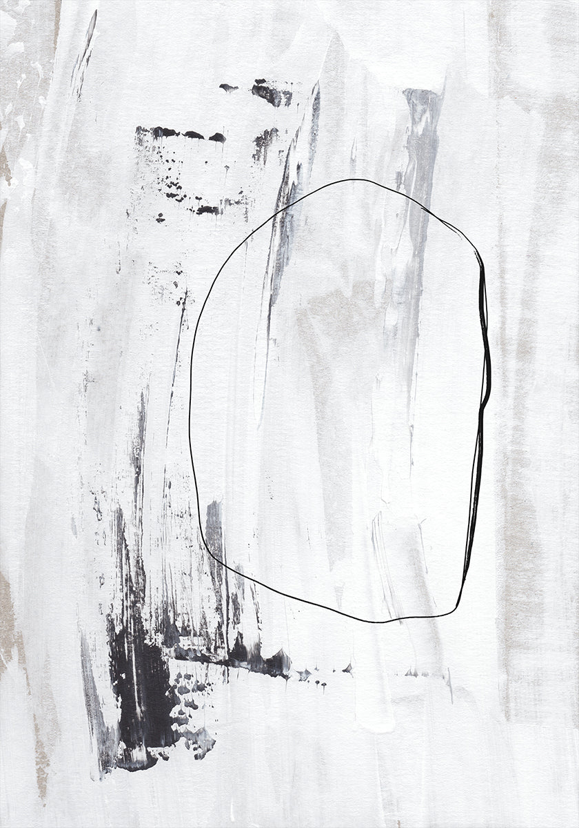 Schwarze Striche und eine zarte Kontur