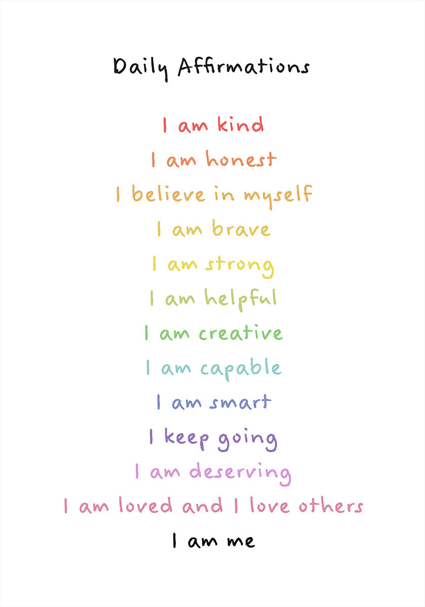 Affirmations-Emotionen-Druck für Kinder, 3 Poster
