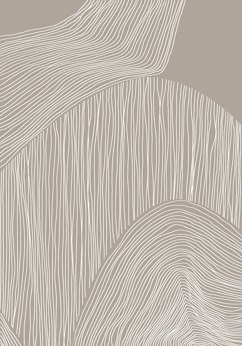 Abstraktes Poster mit organischen Linien