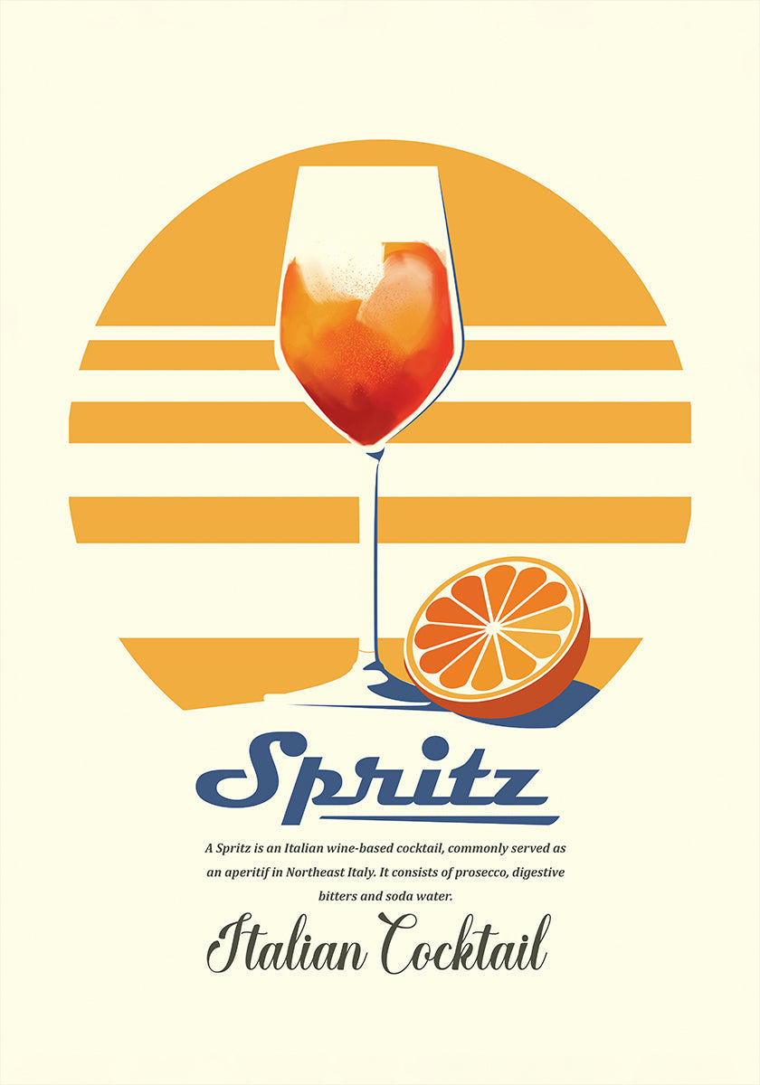 Spritz-Sommerdruck-Poster